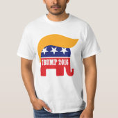 Donald Trump 2016 GOP Elephant Hair Logo T-shirt (Voorkant)