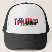 Donald Trump 2016 - Hij geeft geen fu*k Trucker Pet (Voorkant)