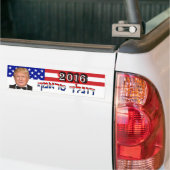Donald Trump 2016 in Hebreeër - de Vlag van de Bumpersticker (Op Truck)
