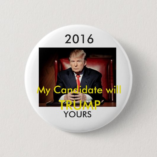 Donald Trump 2016 Pinback Button (Voorkant)