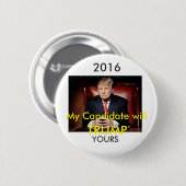 Donald Trump 2016 Pinback Button (Voorkant /achterkant)