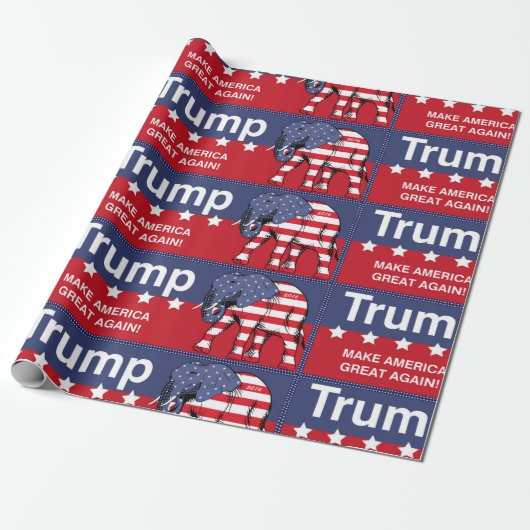 donald trump 2016 republikein cadeaupapier (Uitgerold)