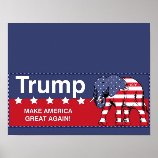 donald trump 2016 republikein poster (Voorkant)