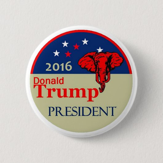 Donald TRUMP 2016 Ronde Button 5,7 Cm (Voorkant)