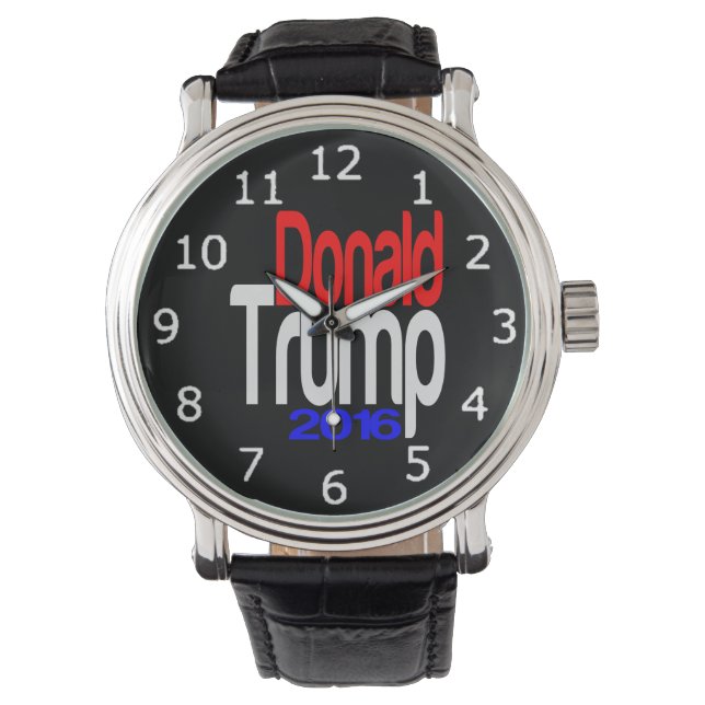 Donald Trump 2016 rood wit en blauw Horloge (Voorkant)