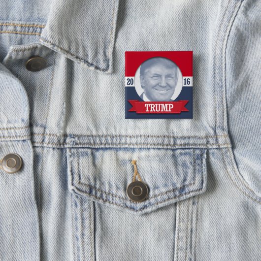 Donald Trump 2016 Vierkante Button 5,1 Cm (In situ)