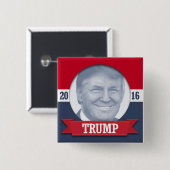 Donald Trump 2016 Vierkante Button 5,1 Cm (Voorkant /achterkant)