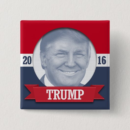 Donald Trump 2016 Vierkante Button 5,1 Cm (Voorkant)