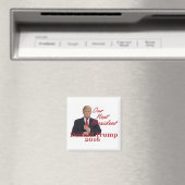 Donald TRUMP 2016 vierkante magneet (Insitu (Vaatwasser))