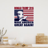 Donald Trump 2016 voor Poster van Presidenten (Keuken)