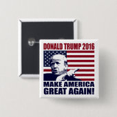Donald Trump 2016 voor President Button (Voorkant /achterkant)