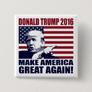 Donald Trump 2016 voor President Button