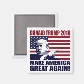Donald Trump 2016 voor President Magnet (Voorkant / Achterkant)
