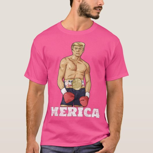Donald Trump 2020 Amerikaans bokskampioen Boxer M T-shirt (Voorkant)