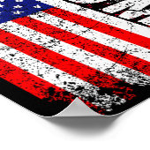 Donald Trump 2020  Amerikaanse vlag T Shirten Poster (Hoek)