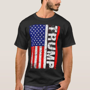 Donald Trump 2020  Amerikaanse vlag T Shirten T-shirt