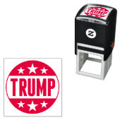 Donald Trump 2020 Button Rode Sterren Zelfinktende Stempel (In situ)