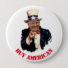 DONALD TRUMP 2020 BUY AMERICAN RONDE BUTTON 4,0 CM
