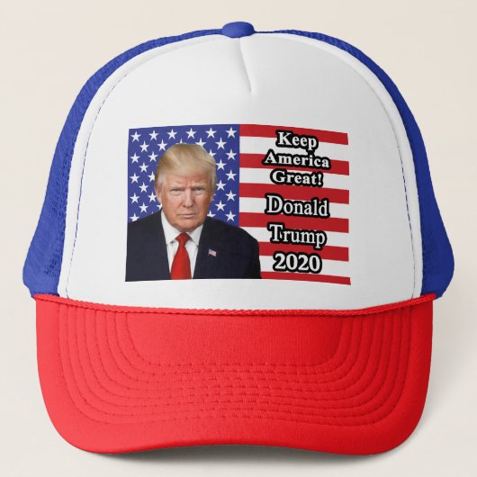 Donald Trump 2020 - "Hou Amerika geweldig!" Trucker Pet (Voorkant)