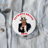 DONALD TRUMP 2020 PATRIOTS VERENIGD RONDE BUTTON 4,0 CM (In situ)