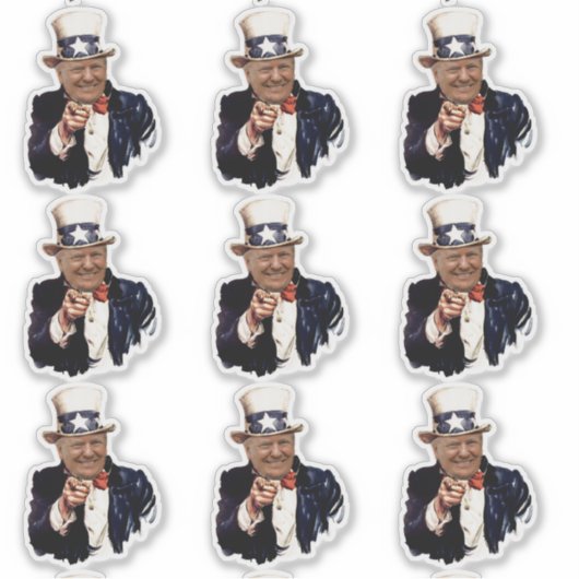Donald Trump 2020 Uncle Sam Sticker (Voorkant)