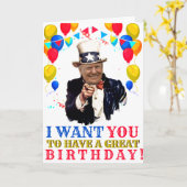 DONALD TRUMP 2020 VERJAARDAG KAART (Gele Bloem)