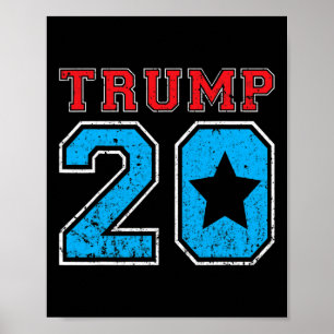 Donald Trump 2020 Verkiezing Vintage Voetbaltrui Poster