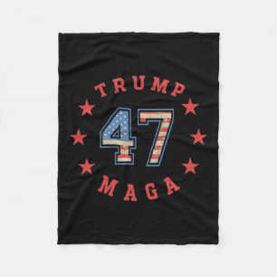 Donald Trump 2024 45 47 Mega Amerikaanse vlag Fleece Deken