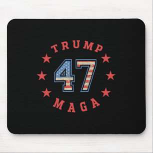 Donald Trump 2024 45 47 Mega Amerikaanse vlag Muismat