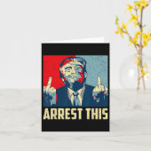 Donald Trump 2024-aanhanger arresteert deze Vintag Kaart (Gele Bloem)