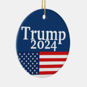 Donald Trump 2024 American Flag Ceramic Ornament (Rechts)