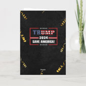 DONALD TRUMP 2024 AMERIKAANSE VERJAARDAG KAART (Achterkant)