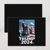 Donald Trump 2024 Amerikaanse verkiezingen Amerika Briefkaart (Voorkant / Achterkant)