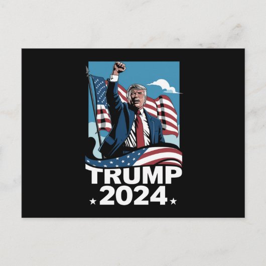 Donald Trump 2024 Amerikaanse verkiezingen Amerika Briefkaart (Voorkant)