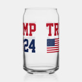 Donald Trump 2024 Amerikaanse vlag Blikvorm Glas (Rechts)