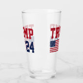 Donald Trump 2024 Amerikaanse vlag Glas (Links)