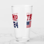 Donald Trump 2024 Amerikaanse vlag Glas (Rechts)