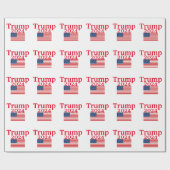 Donald Trump 2024 Amerikaanse vlag op wit Cadeaupapier (Vlak)