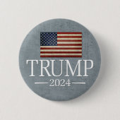 Donald Trump 2024 -  Amerikaanse vlag Ronde Button 5,7 Cm (Voorkant)