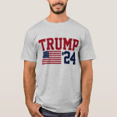 Donald Trump 2024 Amerikaanse vlag T-shirt (Voorkant)