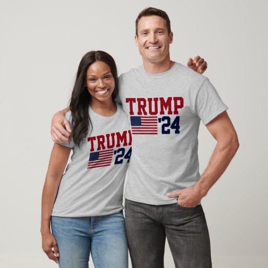 Donald Trump 2024 Amerikaanse vlag T-shirt (Unisex)