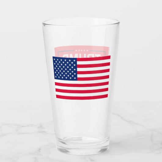Donald TRUMP 2024 Bierglas Glas (Achterkant)