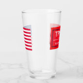 Donald TRUMP 2024 Bierglas Glas (Rechts)