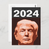 DONALD TRUMP 2024-BRIEFKAARTEN BRIEFKAART (Voorkant / Achterkant)