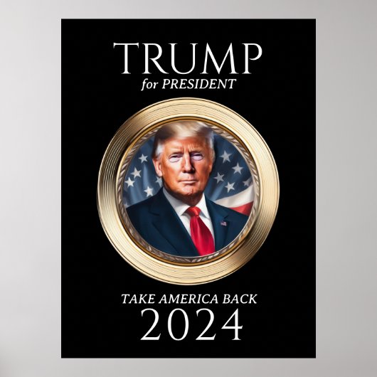 Donald Trump 2024 Campagne Collectible Poster (Voorkant)