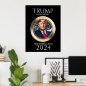 Donald Trump 2024 Campagne Collectible Poster (Thuiskantoor)