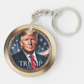 Donald Trump 2024 Campagne Collectible Sleutelhanger (Achterkant)