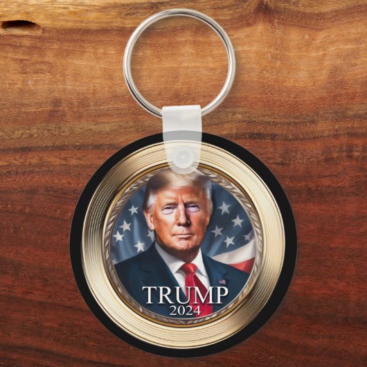 Donald Trump 2024 Campagne Collectible Sleutelhanger (Voorkant)