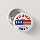 Donald Trump 2024 Campagne Ronde Button (Voorkant /achterkant)