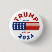 Donald Trump 2024 Campagne Ronde Button (Voorkant)